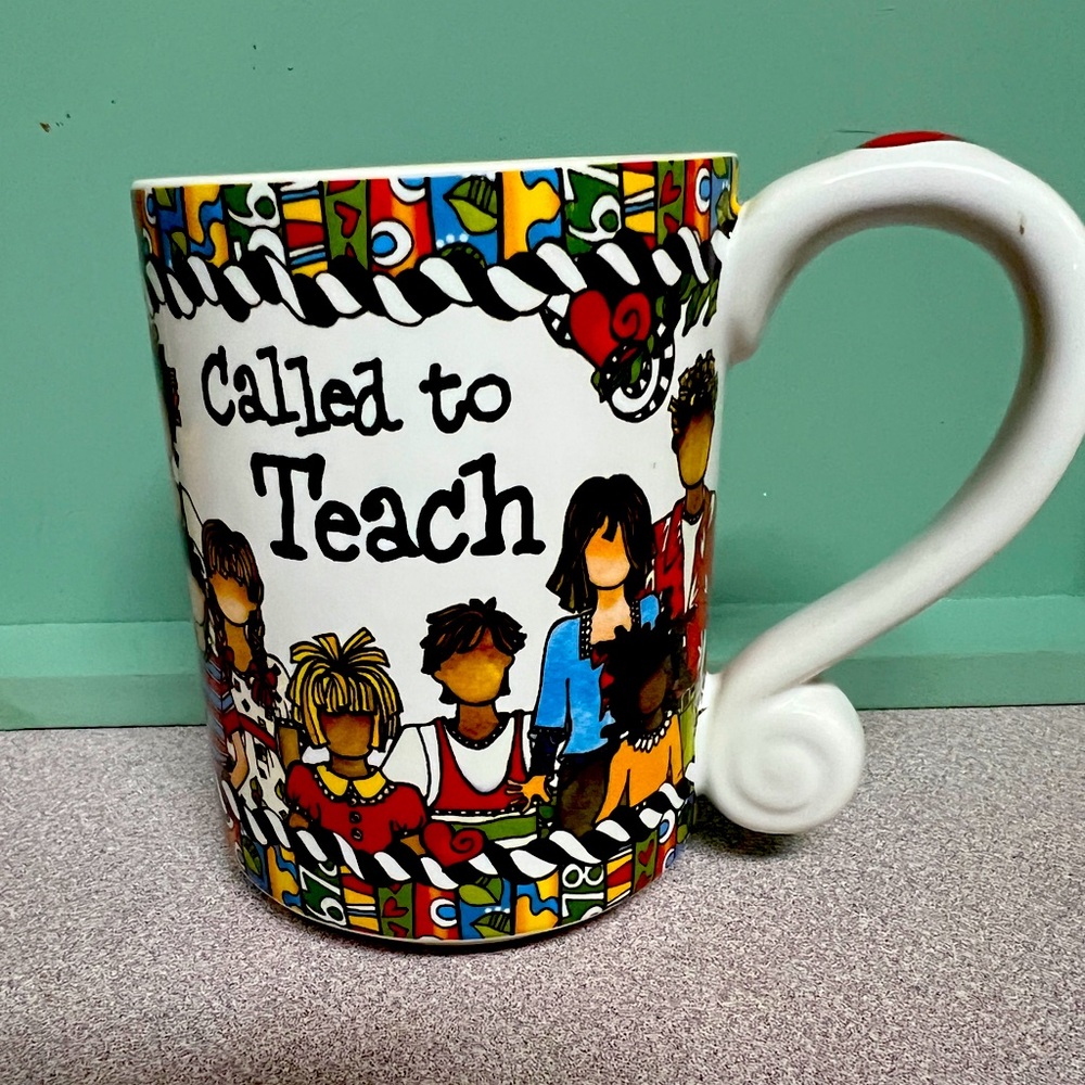 Suzy Toronto artwork adorns a great substantial mug that celebrates teachers